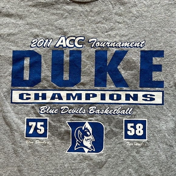 2011 ACC Tournament Duke Champions Blue Devils Basketball Shirt Men’s Small - Picture 2 of 5